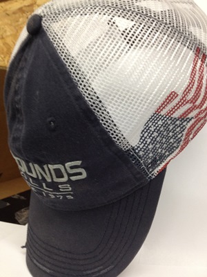 CAP Navy cloth, white mesh, flag